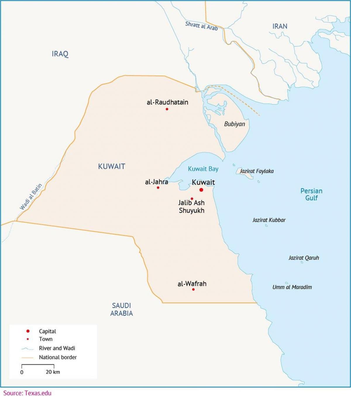 карта Аль-зур Кувейт